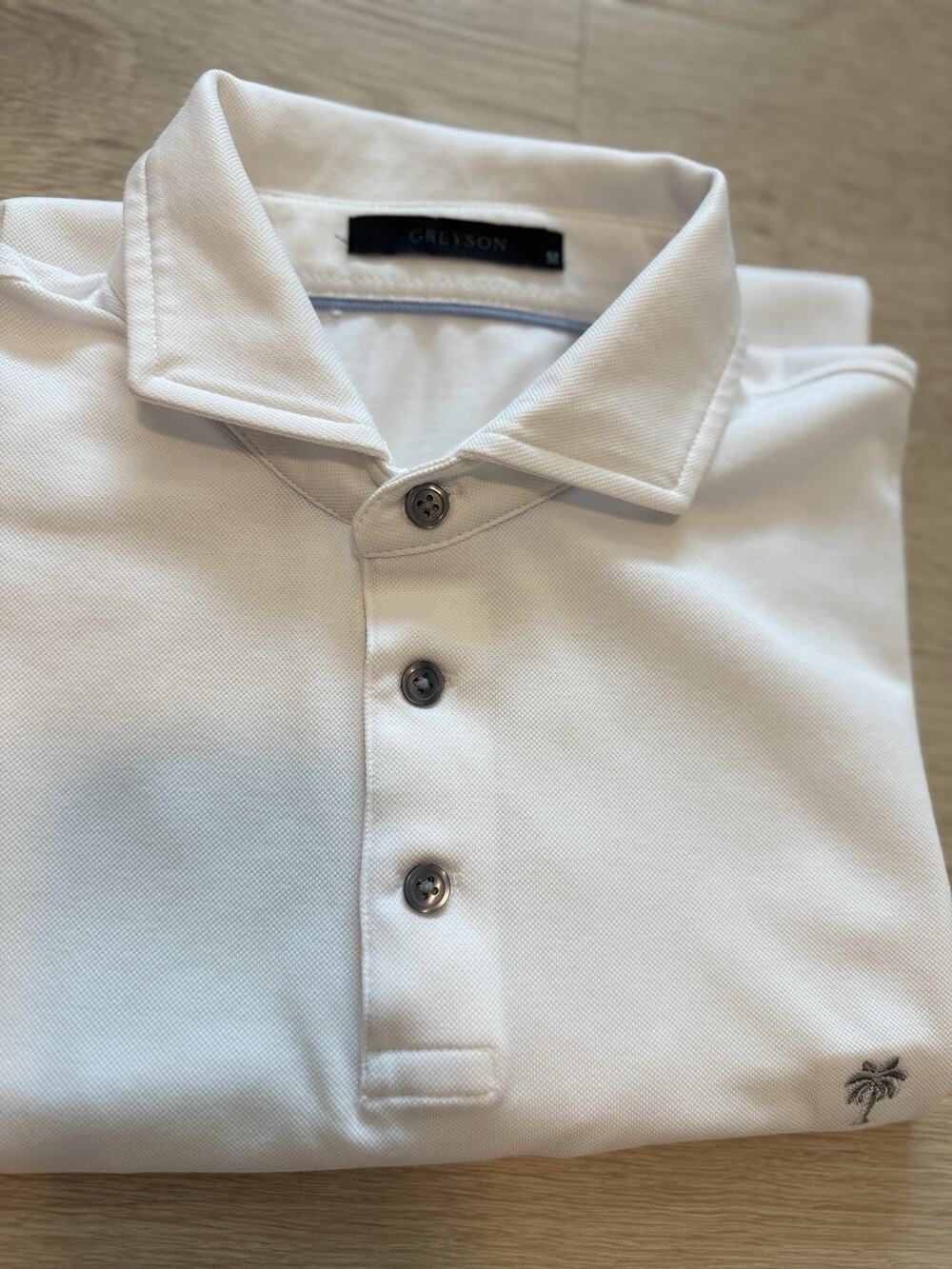 Greyson Omaha Golf Polo Arctic White Men’s M Golf Shirt